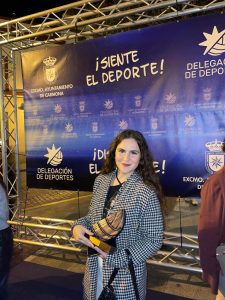 Laura Vergara en la gala del deporte de Carmona