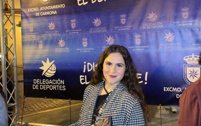 Laura Vergara en la III Gala del deporte en Carmona