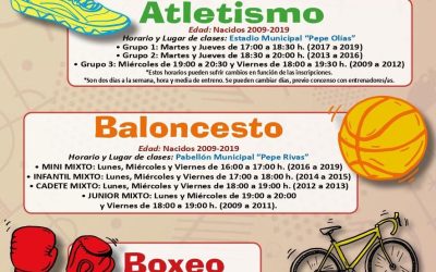 ¡Abierta la inscripción para la Escuela Municipal de Atletismo 2026/27!