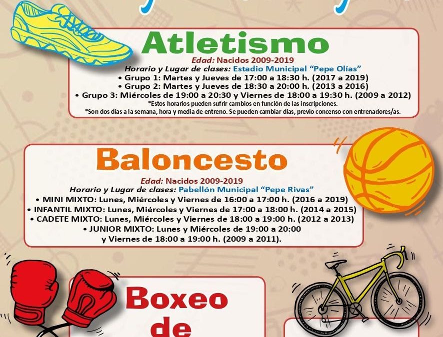 ¡Abierta la inscripción para la Escuela Municipal de Atletismo 2026/27!